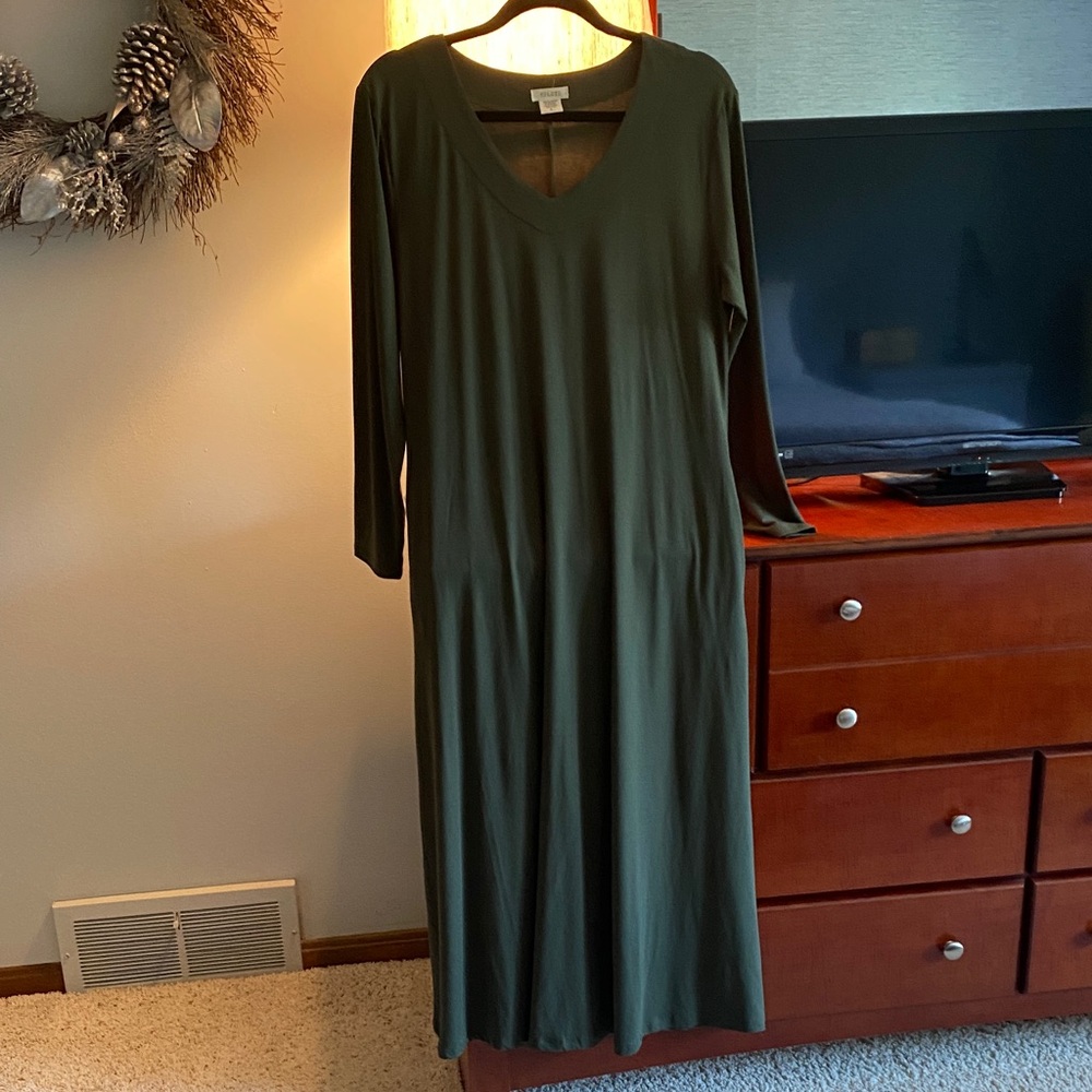 Yelete Forest Green Long Sleeve Dress